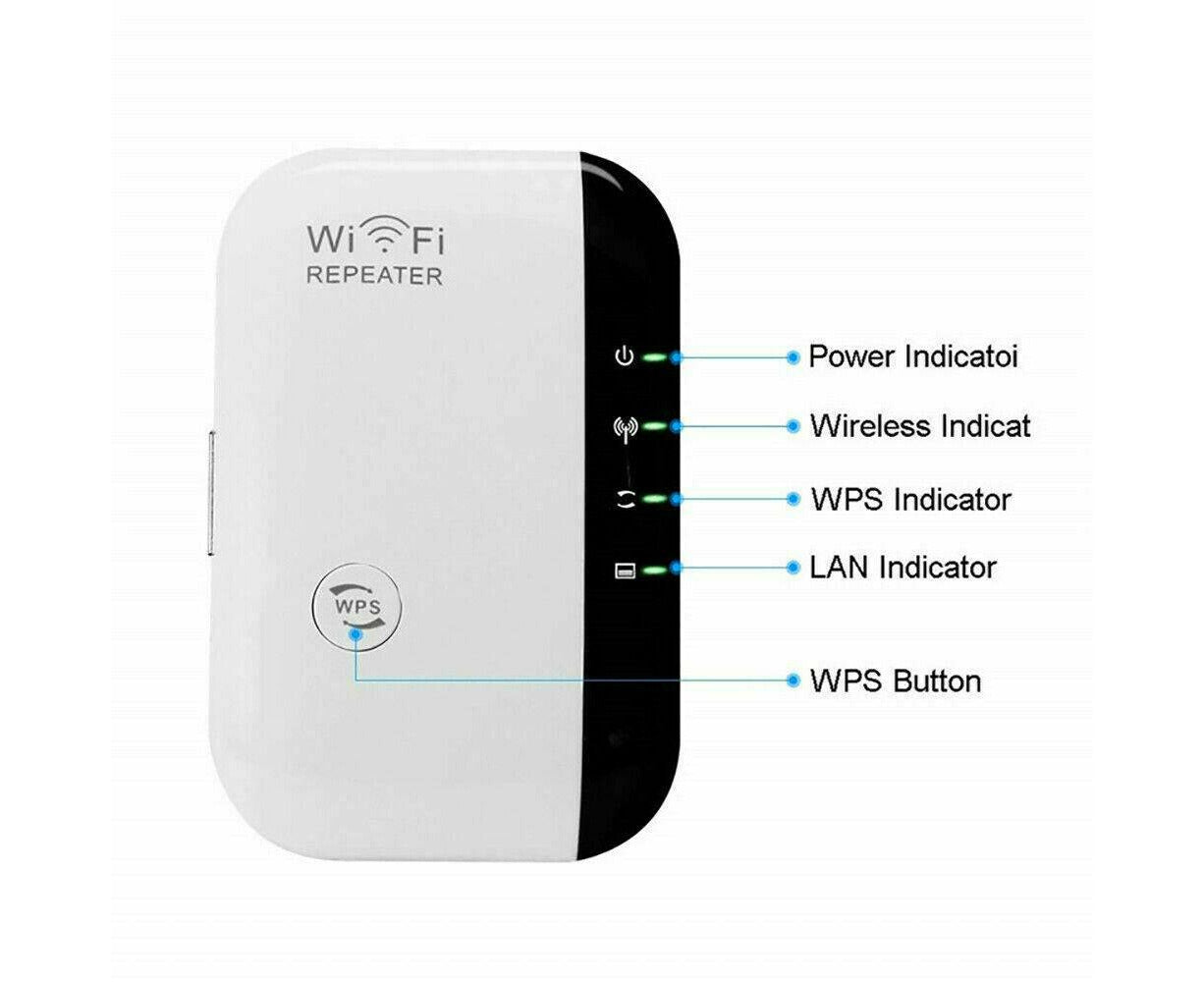 300Mbps Wifi Extender Repeater Range Booster AP Router AU Wireless-N 802.11